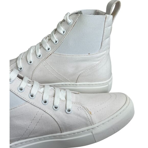 🤍 Thakoon Pull-On High Top Sneakers-White Canvas-Sizes 36 (US 6) & 38 (US 8) - Picture 14 of 16